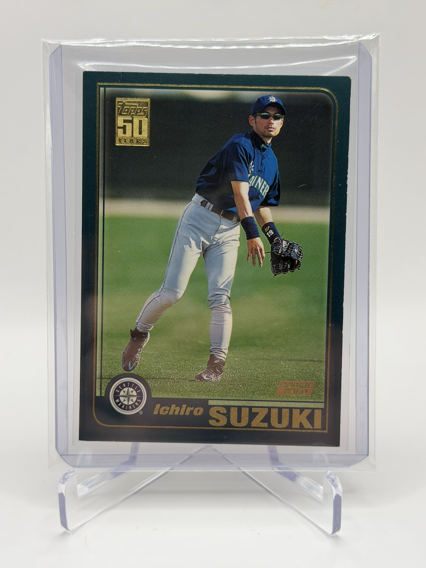 Jake’s original Ichiro Suzuki rookie card, pulled at his first Mariners game in 2001